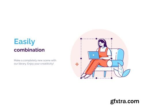Work From Home Illustration Kit Ui8.net