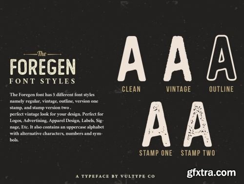The Foregen Vintage Font Ui8.net