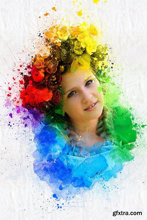 Watercolor Painting Photoshop Action SPWXN3