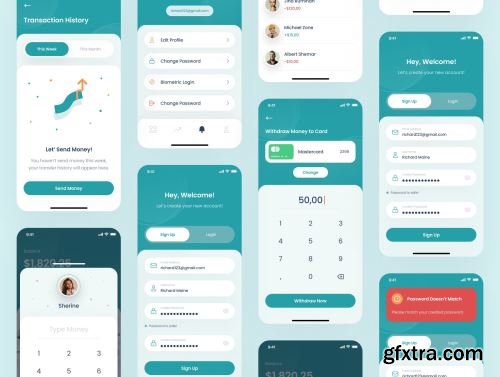 Teroz - E-Wallet App UI Kit Ui8.net