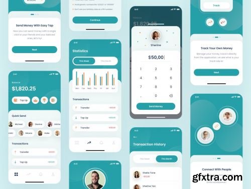 Teroz - E-Wallet App UI Kit Ui8.net