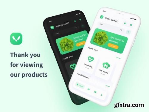 Verdo - Grocery App UI Kit Ui8.net