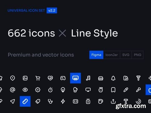 Universal Icon Set v2.2 | Line Style Ui8.net