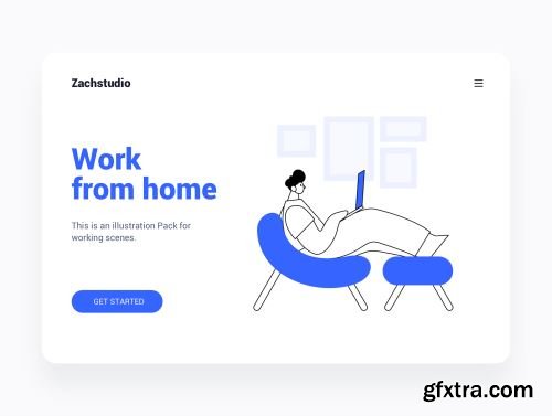 Work scene illustration Pack Ui8.net