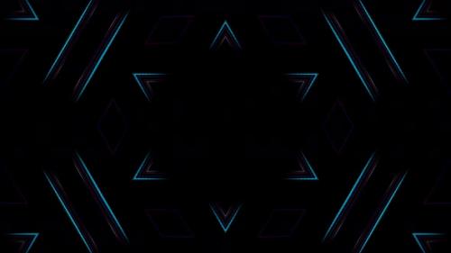 Videohive - animated lines of squares with colorful dots of shining flashing lights, on a black background - 47576542 - 47576542