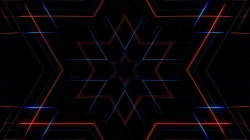 Videohive - animated lines of squares with colorful dots of shining flashing lights, on a black background - 47576545 - 47576545