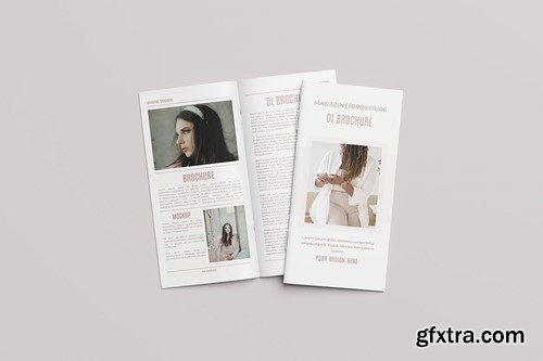 DL Brochure / Magazine Mockup 76BZM3V DL Brochure / Magazine Mockup 76BZM3V