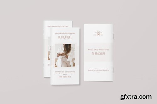 DL Brochure / Magazine Mockup 76BZM3V DL Brochure / Magazine Mockup 76BZM3V