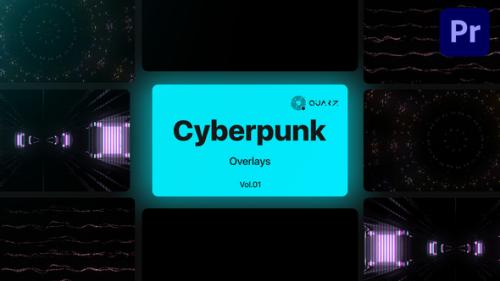 Videohive - Cyberpunk Overlays for Premiere Pro Vol. 01 - 47591398 - 47591398