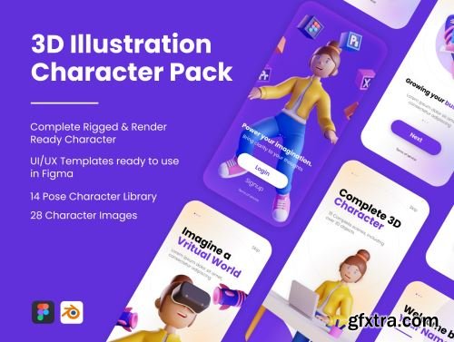3D Web Illustration - Character Pack Ui8.net