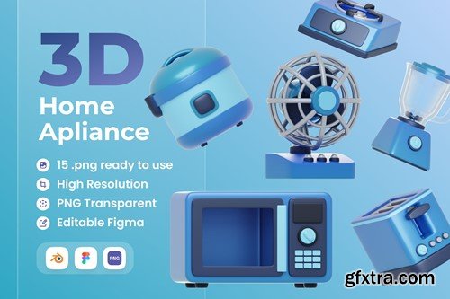 Home Appliance 3D Illustration G2ACWW8 Home Appliance 3D Illustration G2ACWW8