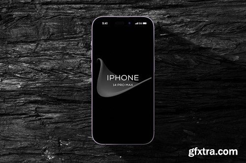 Black iPhone 14 Pro Max Mockup DAN8A8H