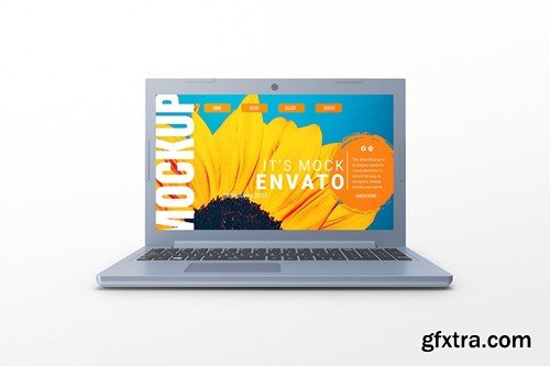 Blue Generic Laptop Mockup XE5TJAZ Blue Generic Laptop Mockup XE5TJAZ