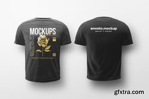 Basic Male T-Shirt Mockup RN62X3W Basic Male T-Shirt Mockup RN62X3W