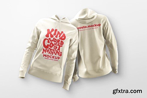Fitted Female Hoodie Mockup WK72BTA Fitted Female Hoodie Mockup WK72BTA