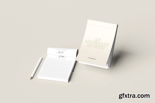 Notepad A6 Open Mockup C99GLVA Notepad A6 Open Mockup C99GLVA