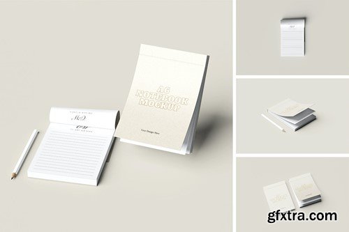 Notepad A6 Open Mockup C99GLVA Notepad A6 Open Mockup C99GLVA