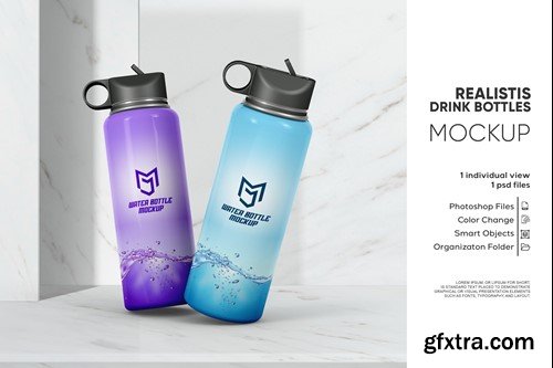 Bottle Mockup MB2DW5L Bottle Mockup MB2DW5L