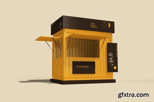 Food Stand Booth with A-Frame Poster Mockups WKWWN4F Food Stand Booth with A-Frame Poster Mockups WKWWN4F