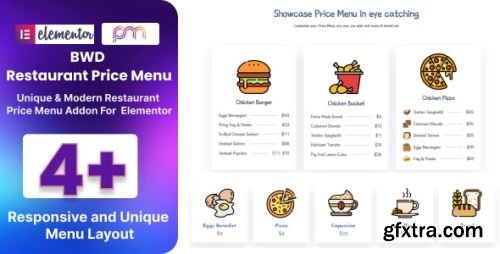 CodeCanyon - BWD Restaurant Price Menu Addon For Elementor v1.0 - 47639407 - Nulled