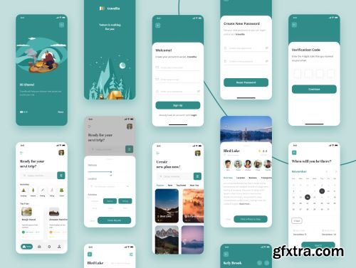 Travellia - Travel Destination Search UI Kit Ui8.net