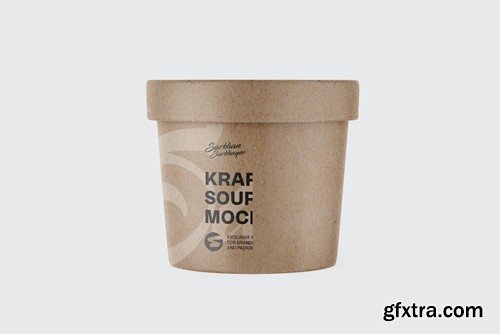 Kraft Paper Soup Cup Mockup LWQ4569 Kraft Paper Soup Cup Mockup LWQ4569
