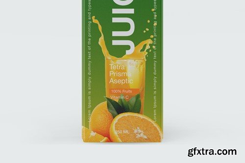 250ml Matte Juice Carton Package Mockup TN4GLVD 250ml Matte Juice Carton Package Mockup TN4GLVD