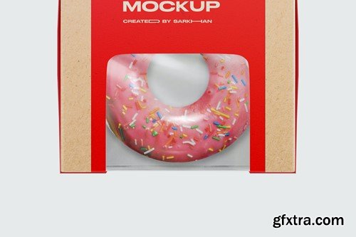 Kraft Box with Donut Mockup WGWVKX9 Kraft Box with Donut Mockup WGWVKX9