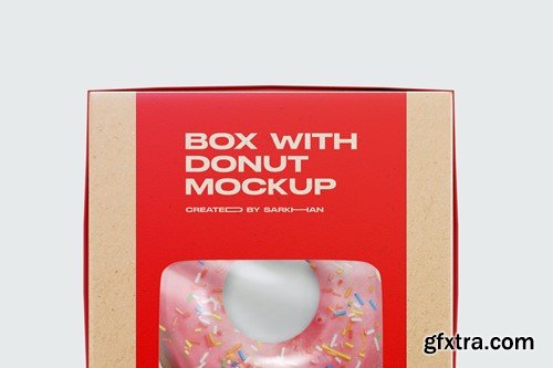 Kraft Box with Donut Mockup WGWVKX9 Kraft Box with Donut Mockup WGWVKX9