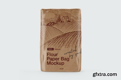 Kraft Paper Flour Bag Mockup 69VQD8Z Kraft Paper Flour Bag Mockup 69VQD8Z