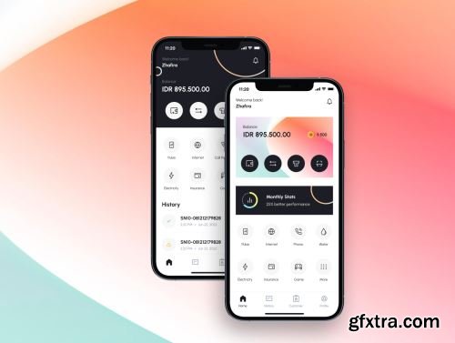 Tagihan Payment Point Online Bank App Ui8.net
