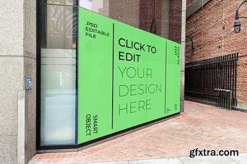 Billboard Sidewalk Mockup FU25FNF Billboard Sidewalk Mockup FU25FNF