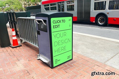 Trash Can Ad Mockup EUG4AAE Trash Can Ad Mockup EUG4AAE
