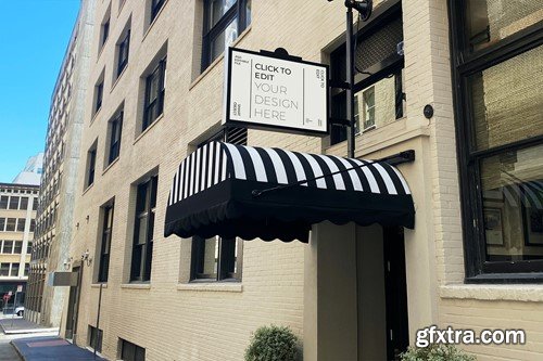 Business Sign Mockup B9NM4AN Business Sign Mockup B9NM4AN