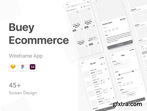 Buey E-commerce Wireframe Kit Ui8.net