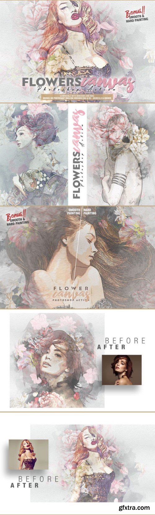 Flowers Canvas Photo Template