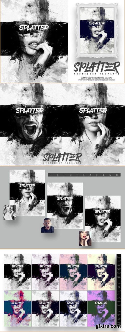 Splatter Photo Template