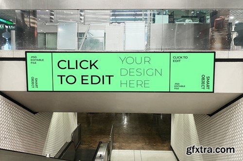 Train Station Billboard Mockup 4F56PJ3 Train Station Billboard Mockup 4F56PJ3