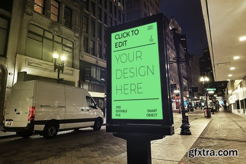 Street Billboard Night Mockup ZLXCR4J Street Billboard Night Mockup ZLXCR4J