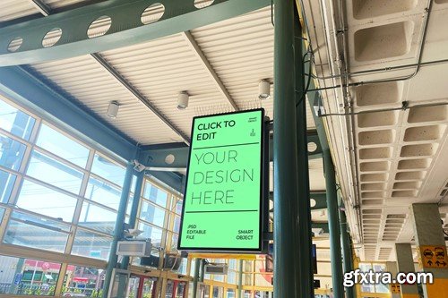Signboard Display Screen Mockup MFUDFQY Signboard Display Screen Mockup MFUDFQY