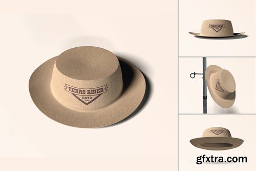 Luxury Brown Fedora Hat Psd Mockups Set. RKPN565 Luxury Brown Fedora Hat Psd Mockups Set. RKPN565
