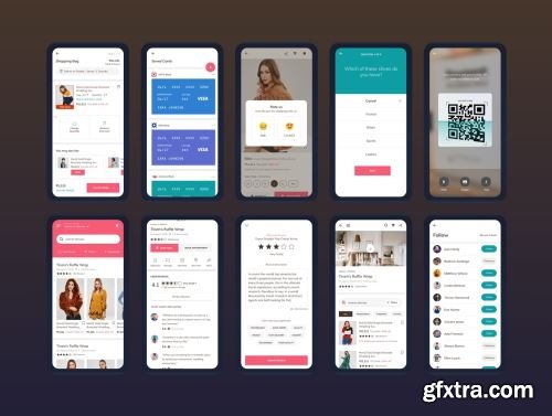 Button up fashion mobile app - UI kit Ui8.net