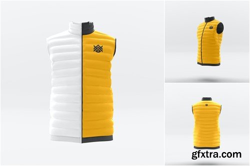 Realistic Sleeveless Down Jacket Psd Mockups HZSVL8F Realistic Sleeveless Down Jacket Psd Mockups HZSVL8F