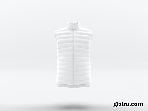Realistic Sleeveless Down Jacket Psd Mockups HZSVL8F Realistic Sleeveless Down Jacket Psd Mockups HZSVL8F