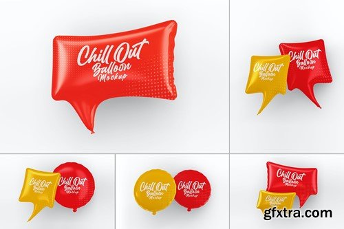 Round Foil Helium Balloon Mockup Set CCLG57B Round Foil Helium Balloon Mockup Set CCLG57B