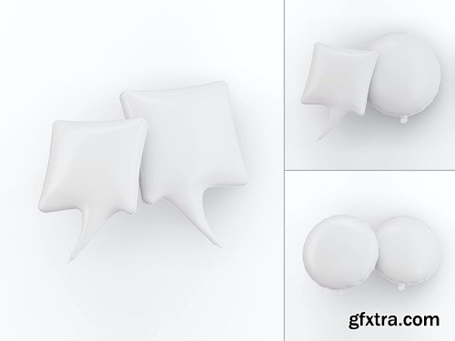 Round Foil Helium Balloon Mockup Set CCLG57B Round Foil Helium Balloon Mockup Set CCLG57B