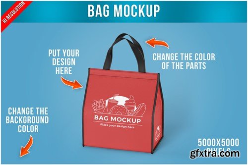 Delivery Bag Mockup XH59EJ5 Delivery Bag Mockup XH59EJ5