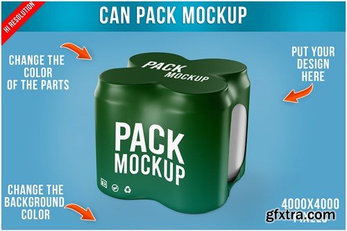 Can Pack Mockup W2PZQTK Can Pack Mockup W2PZQTK