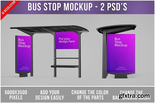 Bus Stop Mockup XPTY9DU Bus Stop Mockup XPTY9DU
