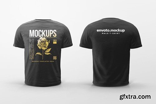 Basic Male T-Shirt Mockup RN62X3W Basic Male T-Shirt Mockup RN62X3W